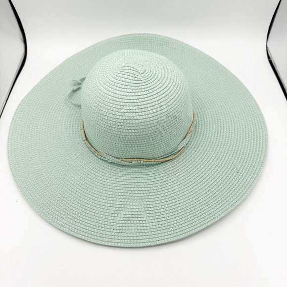 Coolibar Beaded Turquoise Sun Hat Floppy Sun Beach OS - Picture 4 of 7